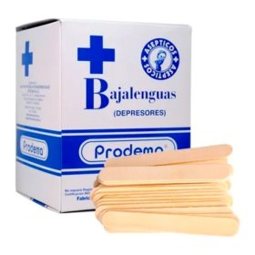 BAJALENGUAS DE MADERA CAJA X 500 UNIDADES(EN BOLSITAS x 20 UNIDADES)