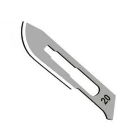 CUCHILLA PARA BISTURI CON MANGO No. 20