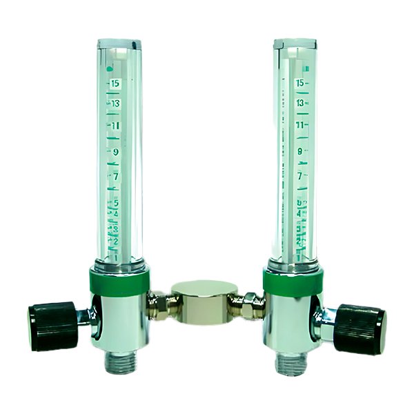 FLUJOMETRO DOBLE PARA OXIGENO