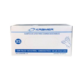 GUANTE DE LATEX PARA EXAMEN - NO ESTERIL, TAMAÑO PEQUENO (XS)