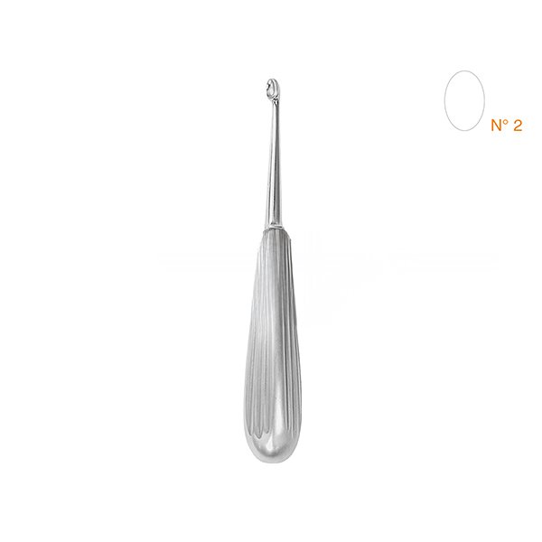 CURETA VOLKMANN CORTANTE No. 2 17 CMS. LONGITUD,