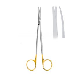 TIJERA METZEMBAUN CURVA DE 18 CM EN TUNGSTENO.