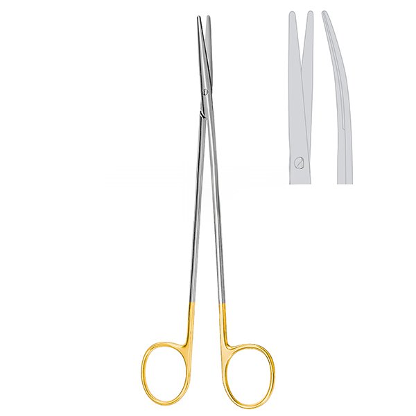 TIJERA METZEMBAUM CORTE FINO PUNTA TUNGSTENO CURVA DE 2' CM CAT: 08.287.20