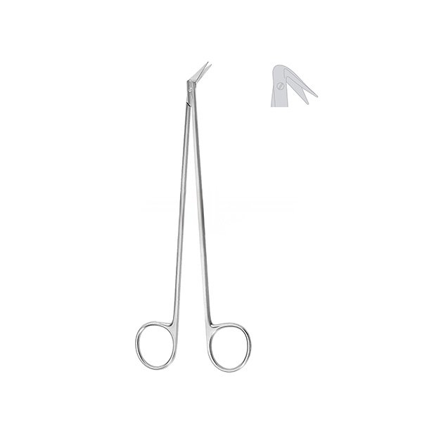 TIJERA VASCULAR DIETRICH ANGULADA 125°, LONGITUD 18 CM