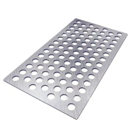 MARCO SOPORTE (ACERO INOXIDABLE) CON TRAMA PERFORADA PARA LA ADMISION DE ABRAZADERAS DE FIJACION PAR